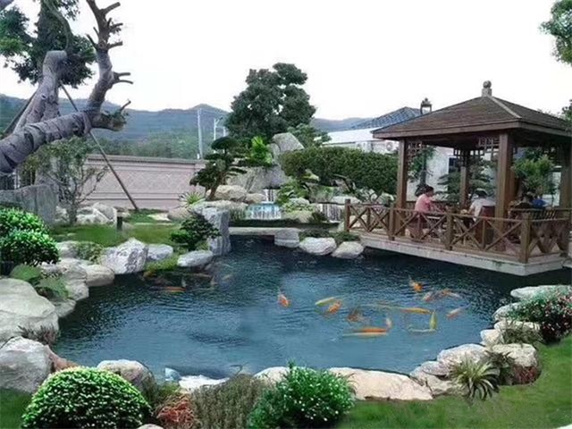 庭院魚池假山設計